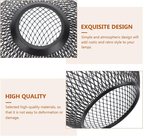 8.26X5.90X5.90In Iron Wire Lampshade Pendant Light Cover Vintage Cage Style Lamp Shade for Home Bar Bedroom Study