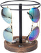 Wood Sunglasses Organizer, Metal Glasses Holder Stand for 12 Pairs Eyeglasses, Eyewear Storage for Dresser or Desk