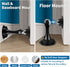Magnetic Door Stopper, Self Adhesive Black Door Catch Holder for Wall or Floor Mounted, Stainless Steel