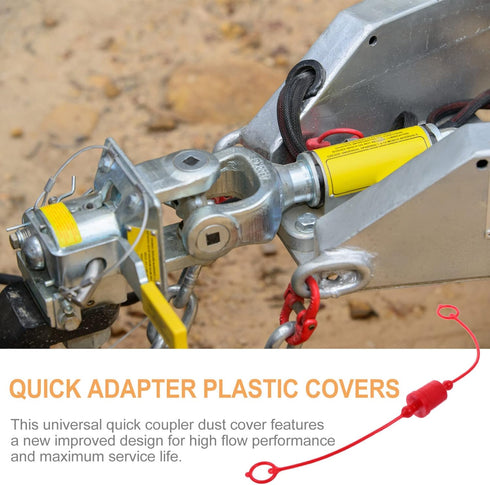 3/8" Hydraulic Quick Connector Dust Protection Cap, Plastic Hose Thread Kit for Tractor Grapple