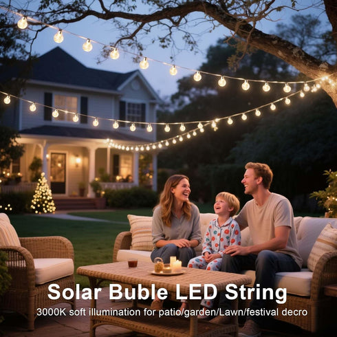 55.5FT 100LED Solar String Lights Outdoor Waterproof, Crystal Ball Fairy String Lights for Garden, Patio, Camping Decor
