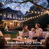 55.5FT 100LED Solar String Lights Outdoor Waterproof, Crystal Ball Fairy String Lights for Garden, Patio, Camping Decor