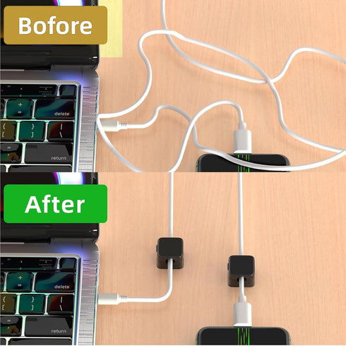 YOXIER Clips,6 Pack 6pcs Cable Organizer,Magnetic Cable Magnetic Desk Cable Clips Management, Hide Phone Charging Cable