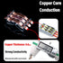 NineLeaf Wire Connectors Push-in,3 in and Out Push Wire Conductor Compact Connectors Wire Connectors for 3 Circuit Inline Splices, Cables from 28 to 12awg,20 Pack