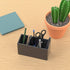NIUBEE Acrylic Pen Holder, Black Pencil Organizer Cup with 3 Compartments for Countertop Desk Accessory Storage
