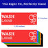 Wash Rinse Sanitize Sink Labels - 12 Labels (2 Sets, 7.3x2.5 in) - Ideal for Restaurants and Commercial Kitchens