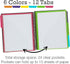 Samsill 2 Pack Deluxe 24 Pocket Spiral Project Folder Organizer with 12 Dividers and Zipper Pouch in Fashion Colors