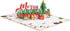 Paper Love Pop Up Christmas Card, 3D Merry Christmas, for Christmas or Holidays, 5" x 7" Cover with Envelope and