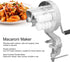 Macaroni Maker, Silver Stainless Steel Manual Hand Cranking Noodles Pressing Machine, Kitchen Restaurant Portable