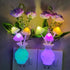4 Pack AUSAYE Plug in LED Night Light Sensor Rose Light, Energy Saving Lamp Dream Nightlight Rose Flower Mushroom Night