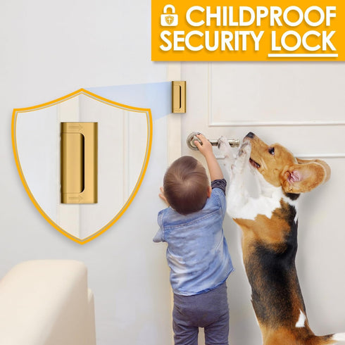 800 lbs Home Security Door Reinforcement Lock: Metal Door Locks for Front Door Locks for Kids Safety Child Proof Door