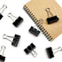 Large Black Binder Clips 1.6-Inch (24 Pack) - Big Paper Clamps for Office Supplies, 1.6-Inch/41mm Width, 0.7-Inch/18mm