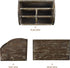 Wood Desk Organizer - Solid Dark Brown Pen Holder for Desktop, No Assembly Needed, Home Office Supplies Storage Box
