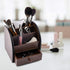 Wooden Desk Organizer with Drawer, Multifunctional Storage for Remote Control, Office Supplies