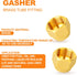 GASHER 5PCS Brass SAE 45 Degree Flare Tube Fitting - 1/2" Flare Nut Air Conditioning Copper Pipe Extension Butt Copper