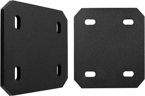Mending Plate Flat Brackets for Wood - 6 Pack Heavy Duty Black Metal Plates for Repair Joining