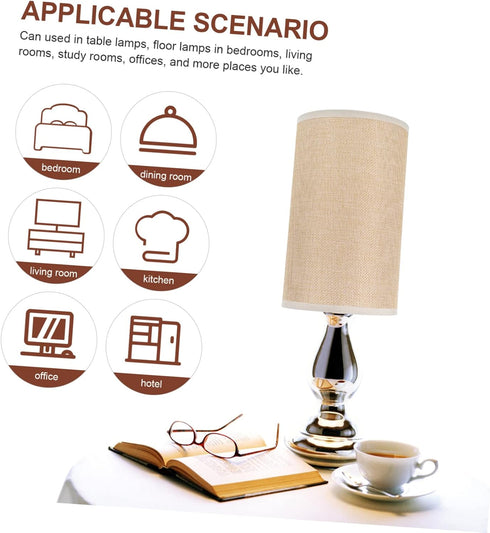 DOITOOL Chic Small Drum Lampshade Cover for Nightstand Lighting