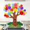 Classroom Tree Bulletin Board Set – 3D Tree Decoration with Paper Pom Poms for Preschool Kindergarten Back to School