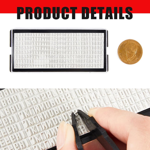 Fulmoon 2 Pieces Self Inking Rubber Stamp, Personalized DIY Stamp Kit with Black Ink for Office Supplies