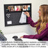 Ultimate Office Fabric Bulletin Board 24 x 18 Memo Board PLUS with 3 Photo Frames and Jumbo Pushpins