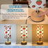 MOOCG 3 Dimmable Ice Cream Design Touch Control Table Lamp with Fabric Shade, Color Temperatures LED Desk Lamp, Eye