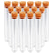 15x100mm Plastic Test Tubes with Lids, 15ml Clear Vials, Seal Cap, Transparent Cork Stoppers, 15 PCS