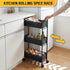 Cart,3-Tier 3 Tiers-7.1 inch FOCHIER F Utility Slim Storage Rolling Kitchen Office Laundry Room Cart,Mobile Shelving