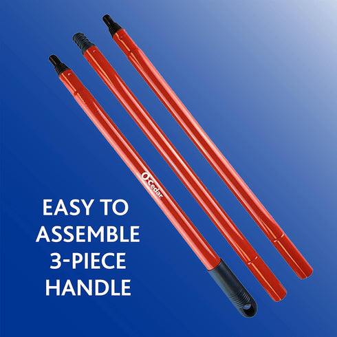 O-Cedar Hardwood Floor 'N More Mop with 1 Extra Refill, Microfiber Mop, Use Wet or Dry, Red