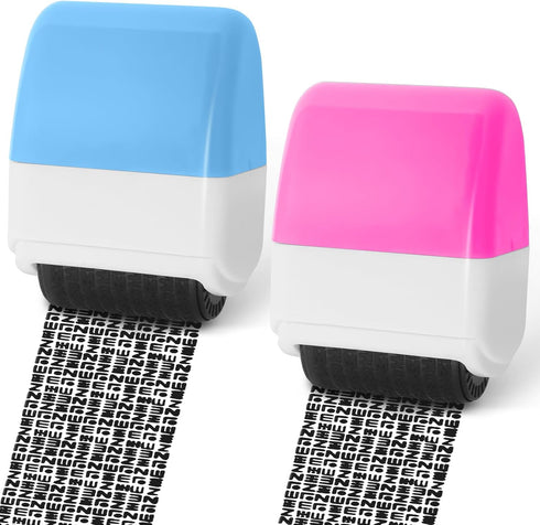 ZASZO 2 Pack Identity Theft Protection Roller Stamp, Protect Your ID Theft Protection