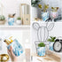 WAVEYU Marble Pattern Pen Holder, Durable Ceramic Pencil Cup for Desk Organizer, Makeup Brush Holder (Blue Marble)