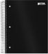 Better Office Products 5 Subject Spiral Notebook – Black Poly Cover, College Rule, 200 Sheets, 11 x 8.5 inches