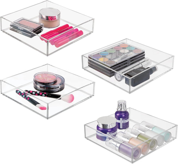 iDesign Stackable Makeup Drawer Organizer Tray - Vanity Organizer or Desk Organizer,