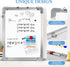 White Board Dry Erase - 12" x 16" Magnetic Double-Sided Board, 6 Markers, 4 Magnets, 1 Eraser for School, Office