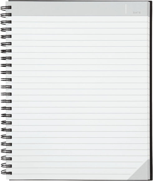 Oxford Idea Collective Business Notebook, 8 1/4 x 5 7/8, Double Wire, Case Bound, Black, 80 sheets (56897) by Oxford
