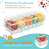 Seeshu Condiment Server Clear Acrylic Condiment Caddy with Ice Chamber, Removable Food Containers & Lids