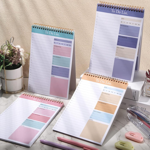 Thenshop 6 Pack Daily Planner Notepad, 6.5 x 9.8 Inches Undated 52 Sheets Paper for Work Daily To Do List Notebook
