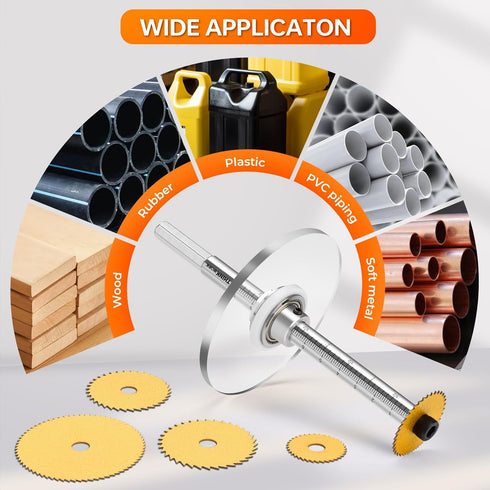 Inside Pipe Cutter for PVC Pipe, Cutter Tool Set with Scale Adjustable Depth Gauge, 5PCS Saw Blades and Hex Shank