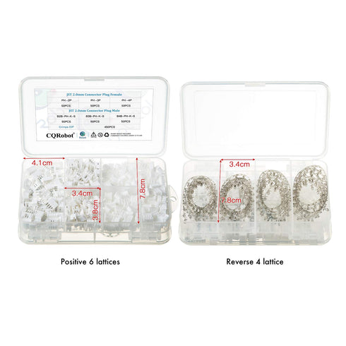 JST PH 2.0 mm Pitch 2-Pin/3-Pin/4-Pin JST Wiring Connecting IC Male Plugs, Female Sockets Housing, 150 Sets/750 Pieces