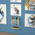 HIIMIEI Dry Erase Marker Holder for Whiteboard, Wall Mounted 2-Tier 10-Slot Acrylic Marker Organizer, Clear 2pcs
