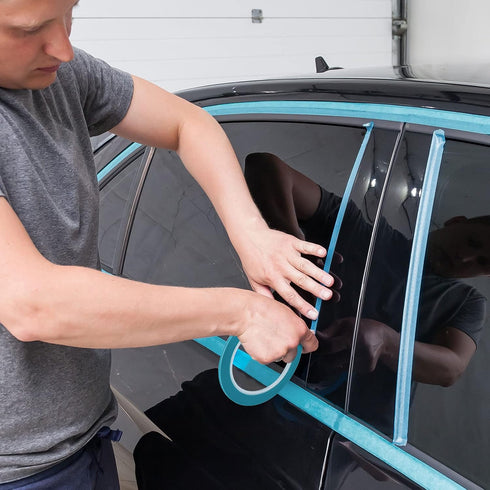 Xuniea 10 Rolls Pinstripe Tapes Vinyl - Thin Automotive Masking Tape for Curves, 33 Meters Each Roll (Blue, 0.12 Inch)