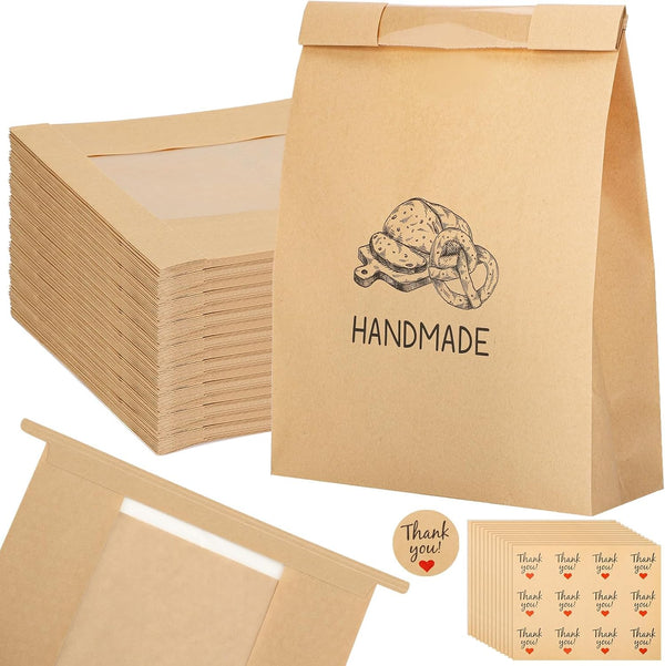 120 Bread Bags for Homemade Bread, Sourdough Bread Bags with Tin Tie