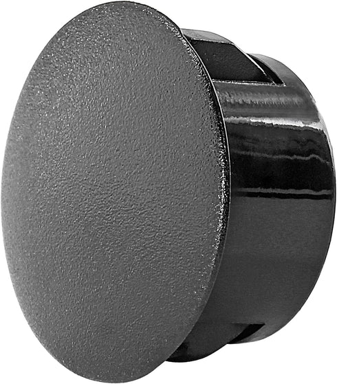 Murtenze 30 Pcs 16mm Black Hole Plugs - Plastic Flush Type Panel Fastener Covers for Kitchen Cabinet Furniture