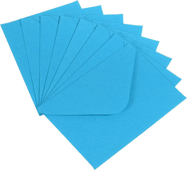 PATIKIL Mini Envelopes, 100 Pack Mini Gift Card Business Card Envelopes for Weddings, Greeting, Blue