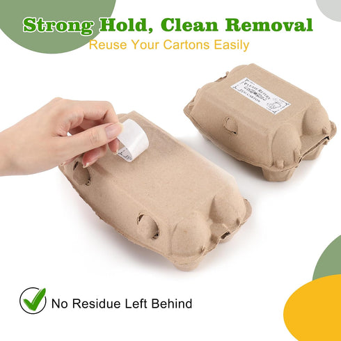 500 1 2.64 Inch Packaging Pcs Egg Carton Stickers, * Please Return Egg cartons Labels Self Adhesive Waterproof for Eggs
