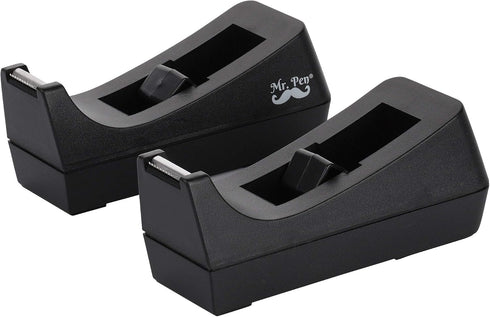 Mr. Pen Tape Dispenser, Pack of 2, Black, Office Supplies, Desktop Tape Holder