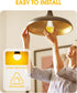 Yellow LED Bug Light Bulbs, A19 Outdoor 60W Equivalent, 9W Yellow Amber Bug Lights, E26 Base, Non-Dimmable, 4 Pack