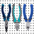 30 Pieces Pegboard Plier Holders, Black Double Loop Stainless Steel Pegboard Hooks for Shop Display