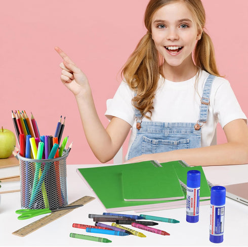 Geyoga 204 Pcs School Supplies for Kids, Bulk Back to School Supply Kit with Notebook, Crayon, Pencil, Scissors, Ruler