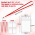 Marspark 100 Pcs Name Tag Lanyards with ID Holder for School Office Supplies (Red)