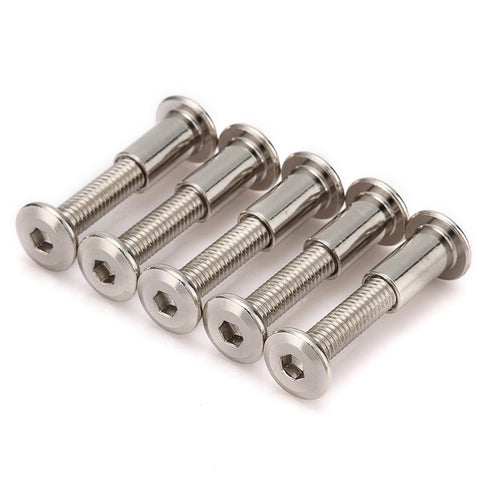 30pcs M6 Furniture Joint Connector Bolt Kit - Hex Socket Screws Head (16mm) for Cot Bed Crib Bolts